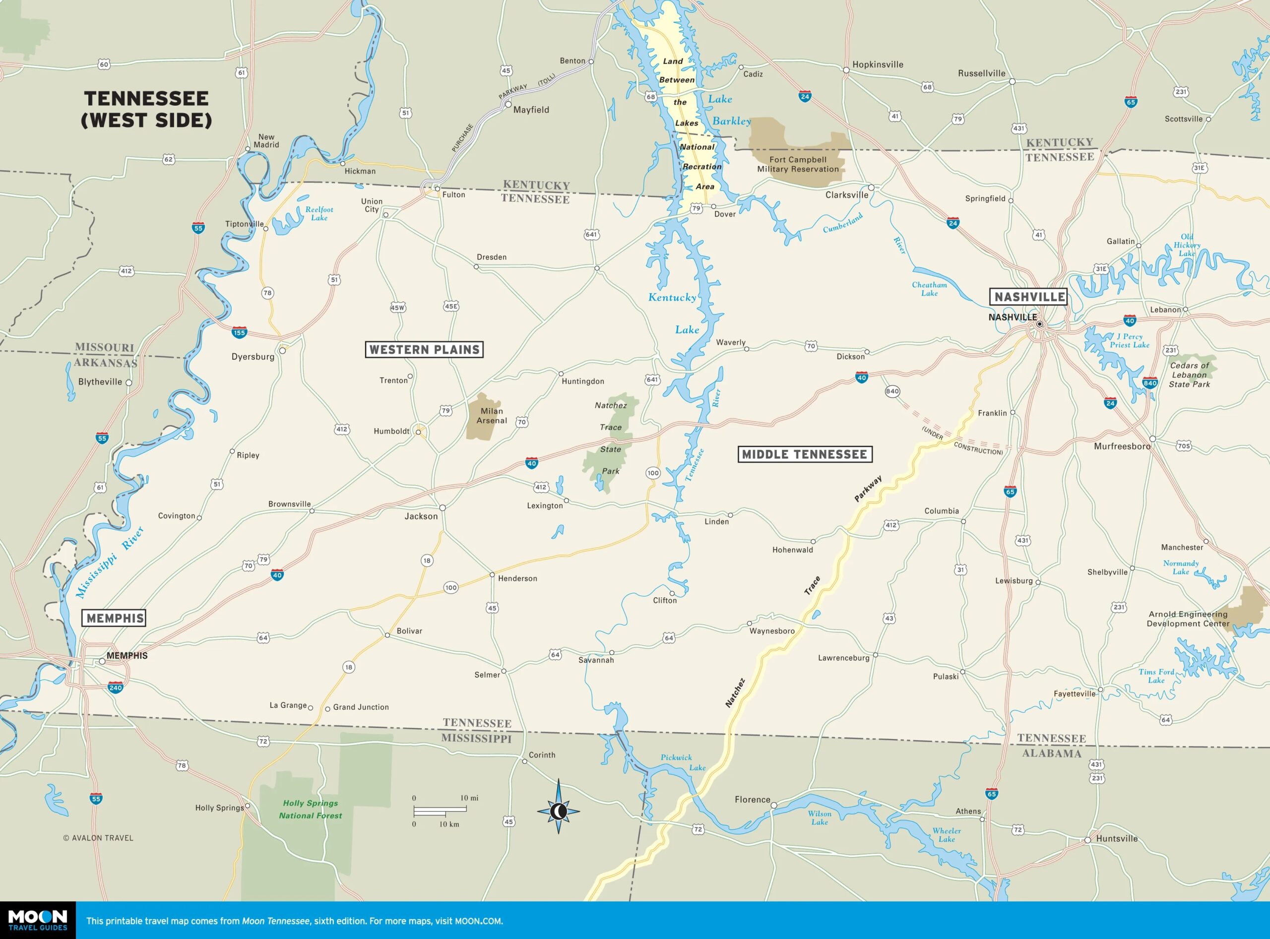 Tennessee Driving Map Printable