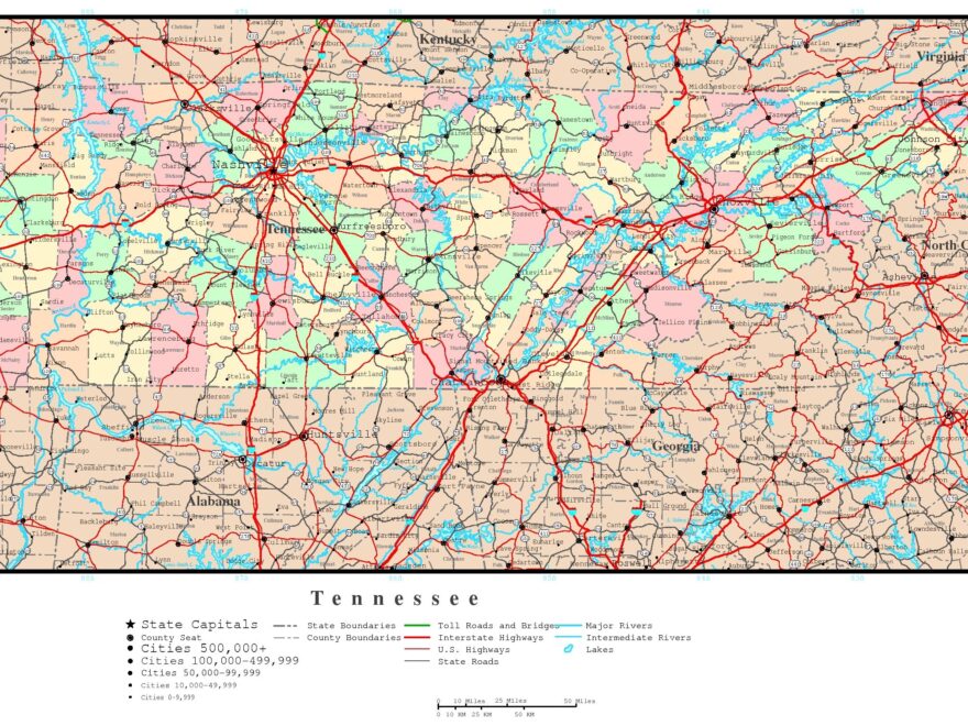 Tennessee Political Map