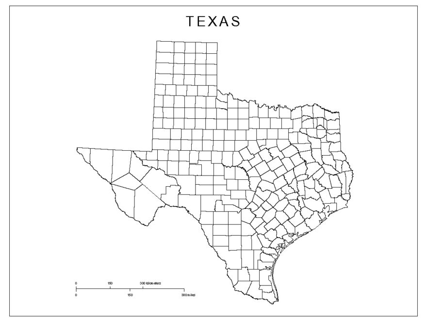 Texas Blank Map