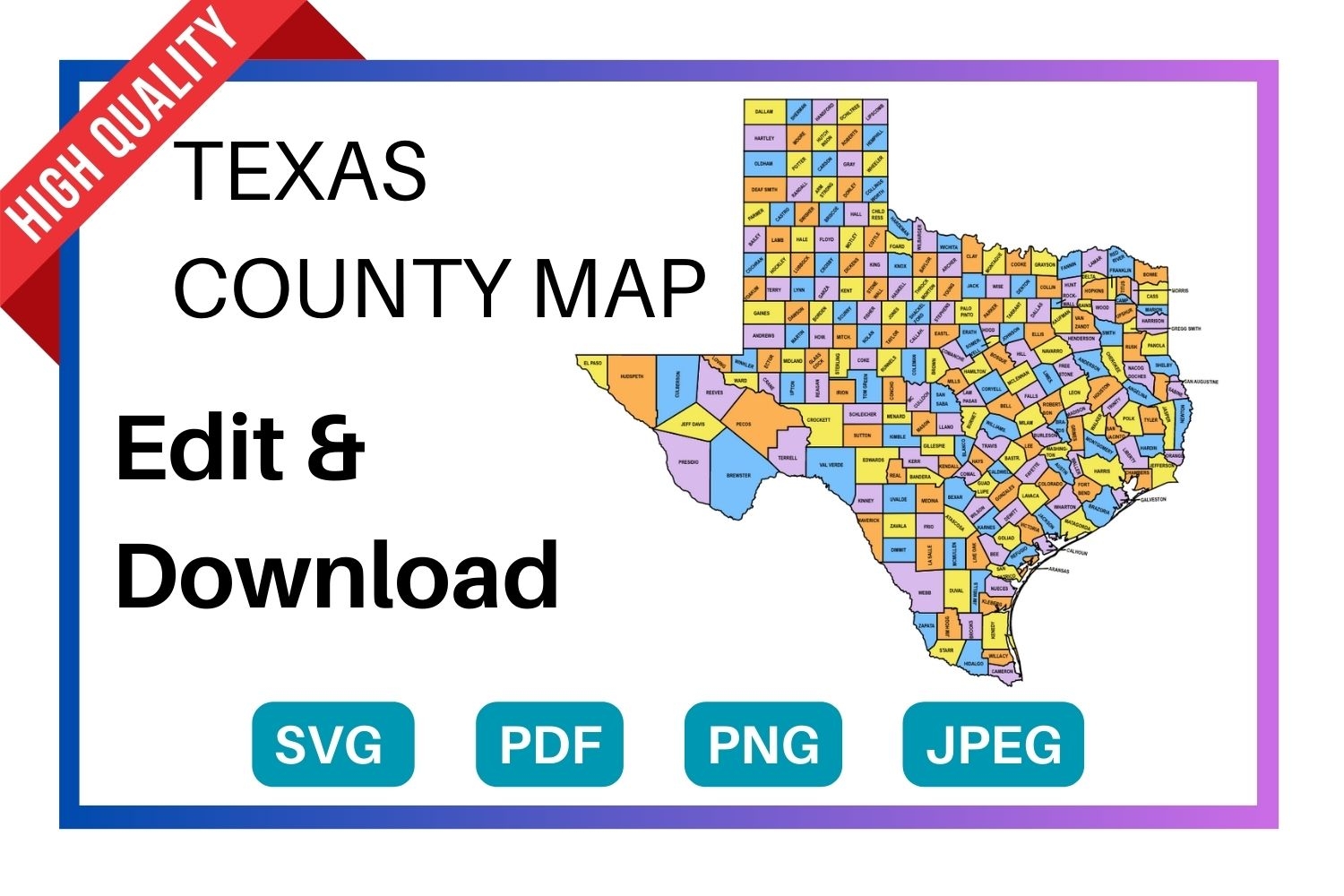 Texas County Map Editable Printable State County Maps Texas County Map Editable Printable State County Maps