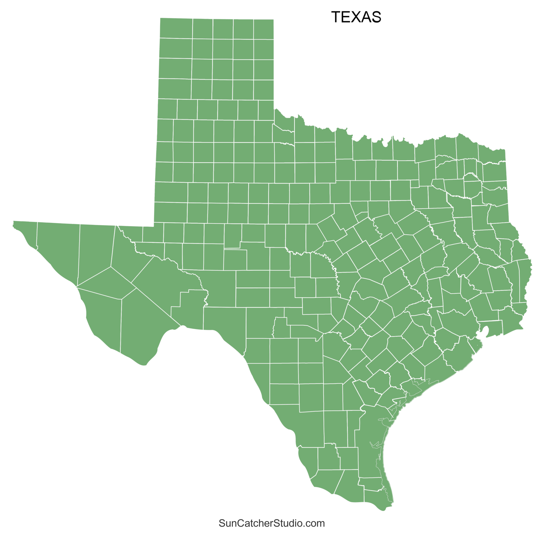 Free Printable Texas County Map