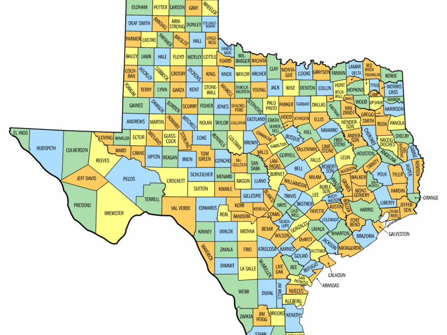 Texas County Map Printable State Map With County Lines Free Printables Monograms Design Tools Patterns DIY Projects