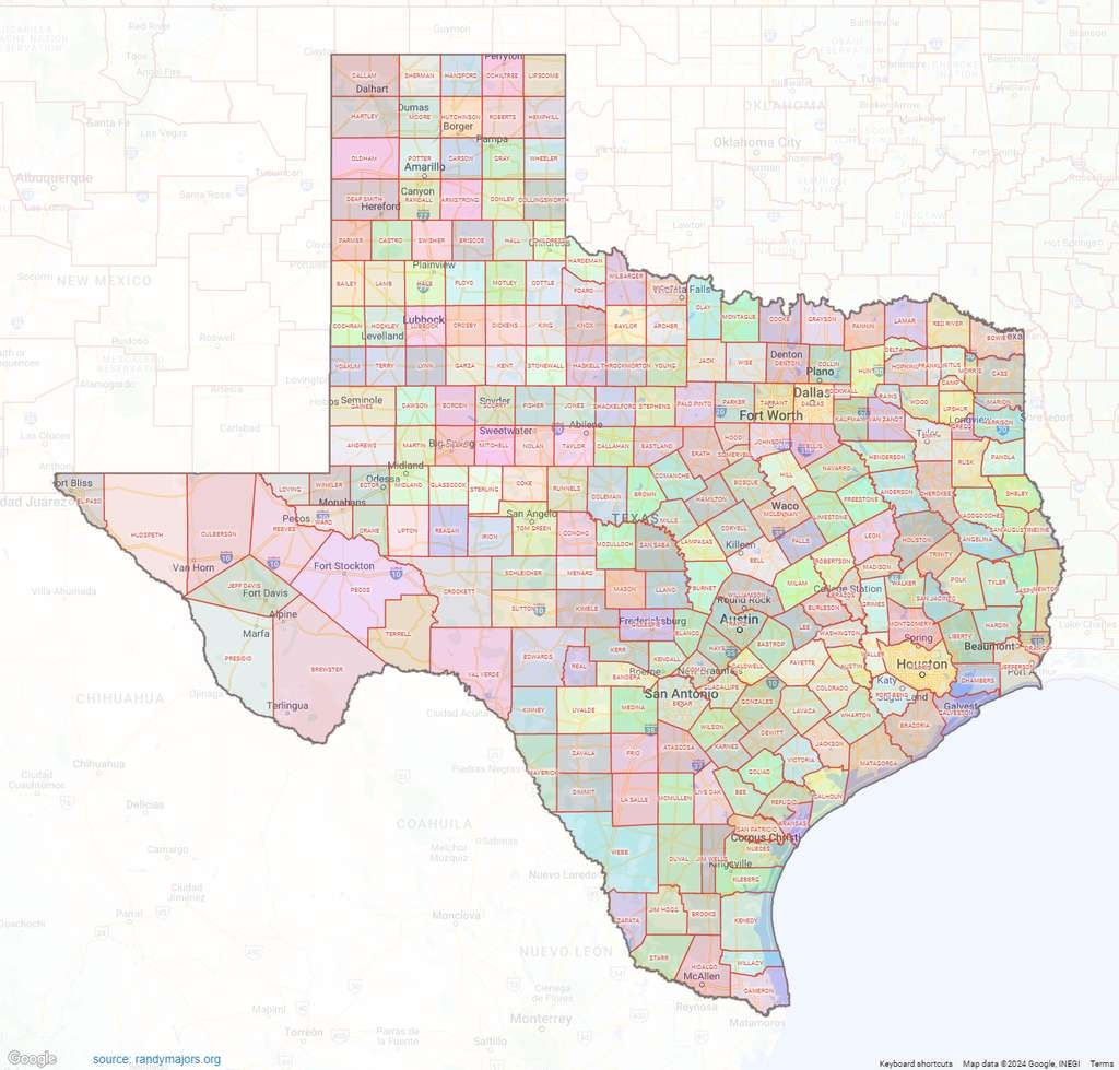Printable Map Of North Texas