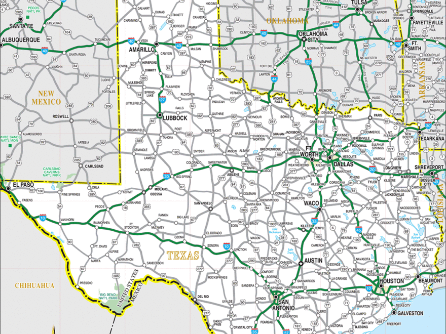 Texas Road Map