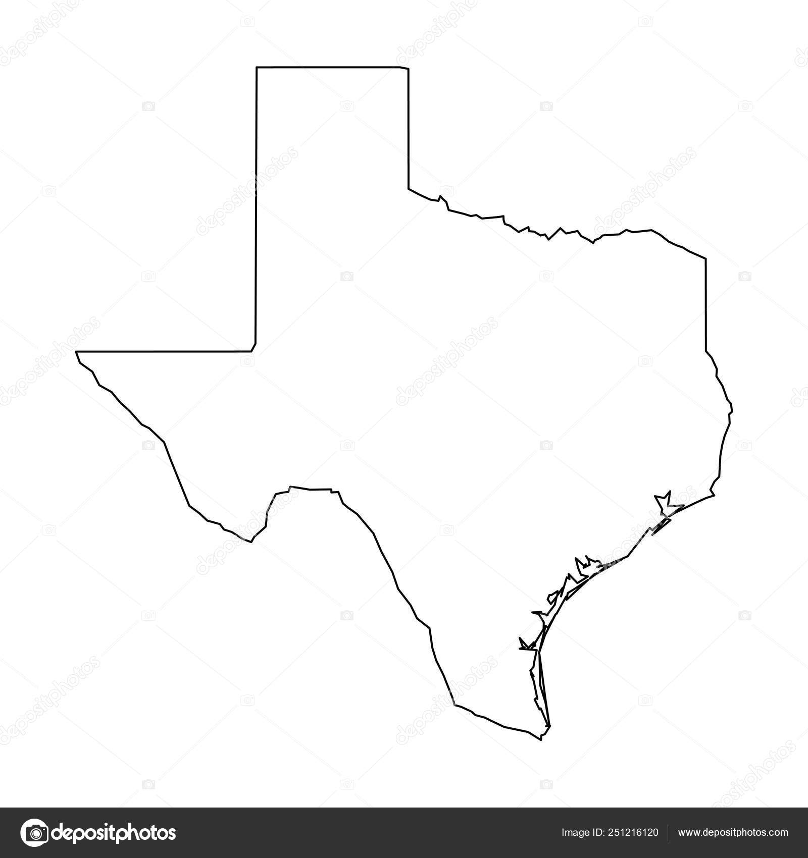 Printable Blank Texas Map