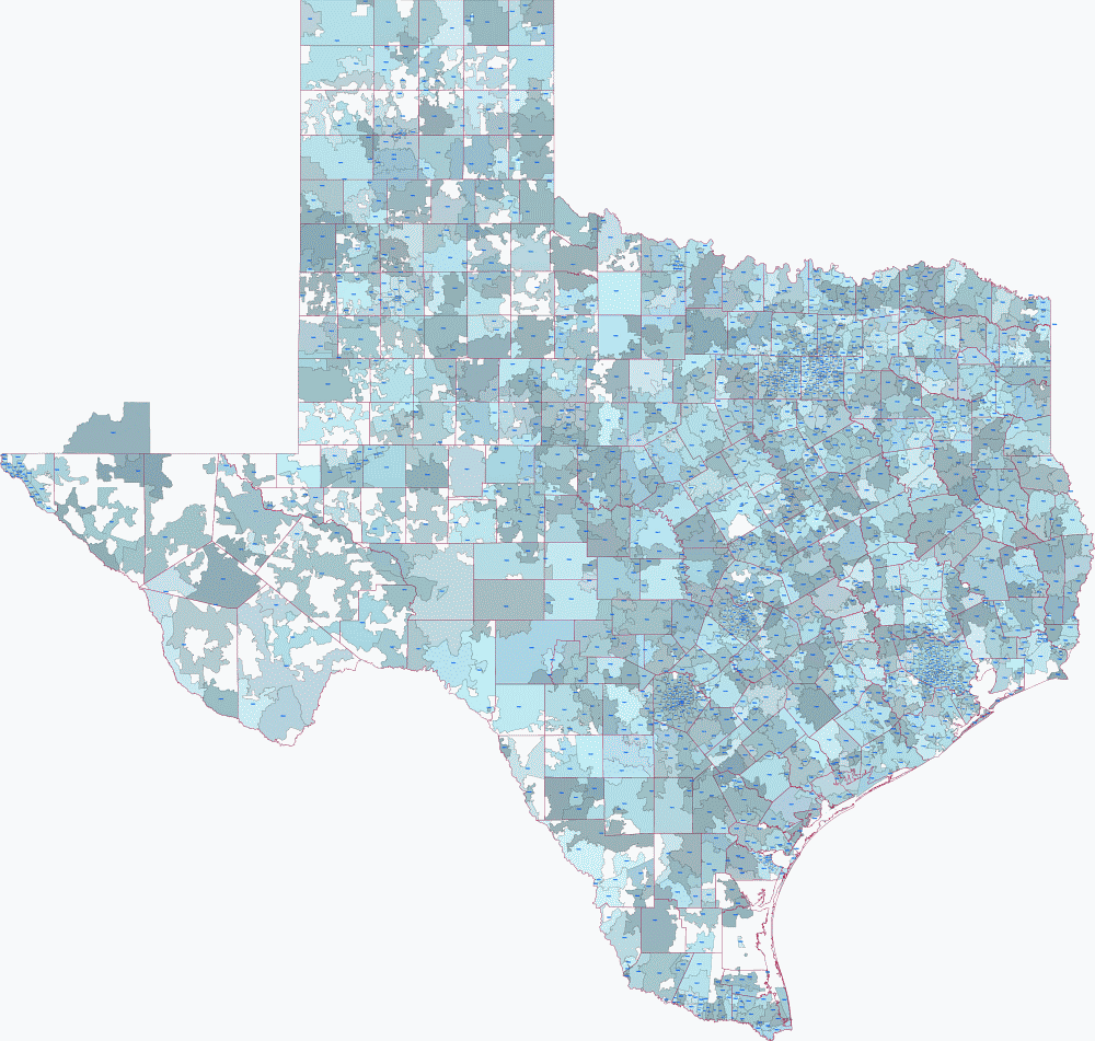 Printable Texas Map With Counties