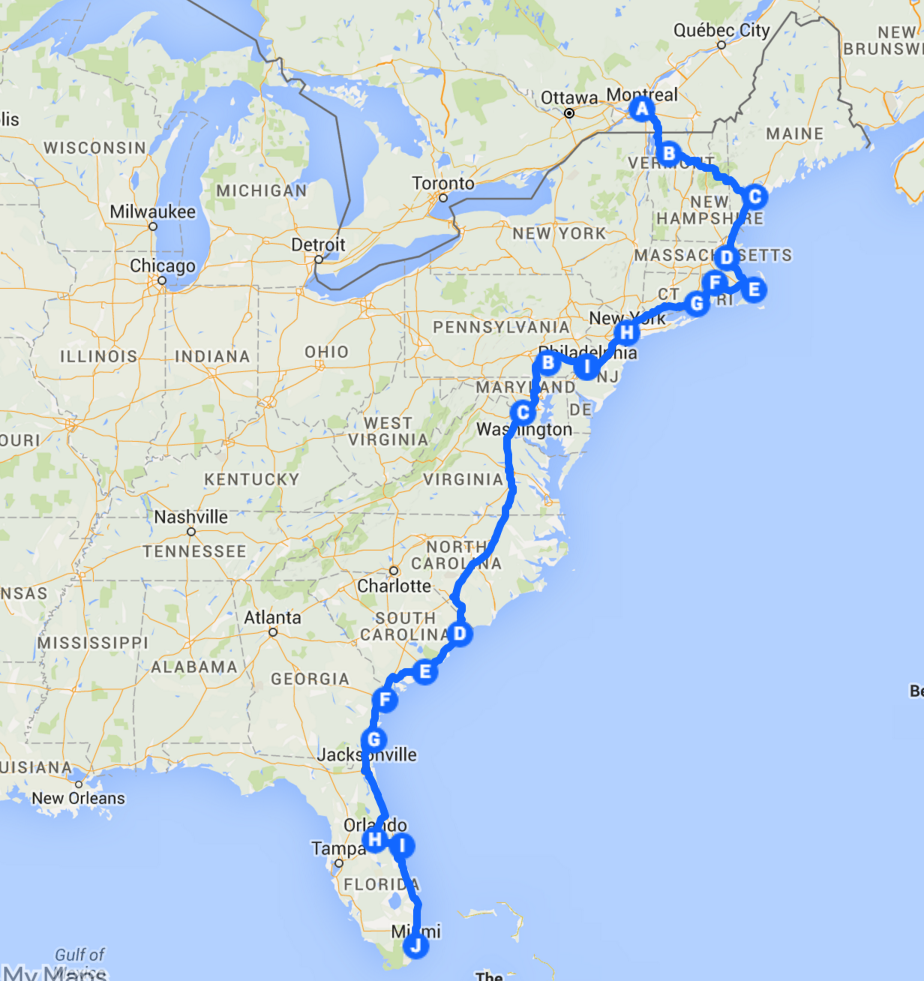 Printable Driving Route Map Printable Driving Route Map