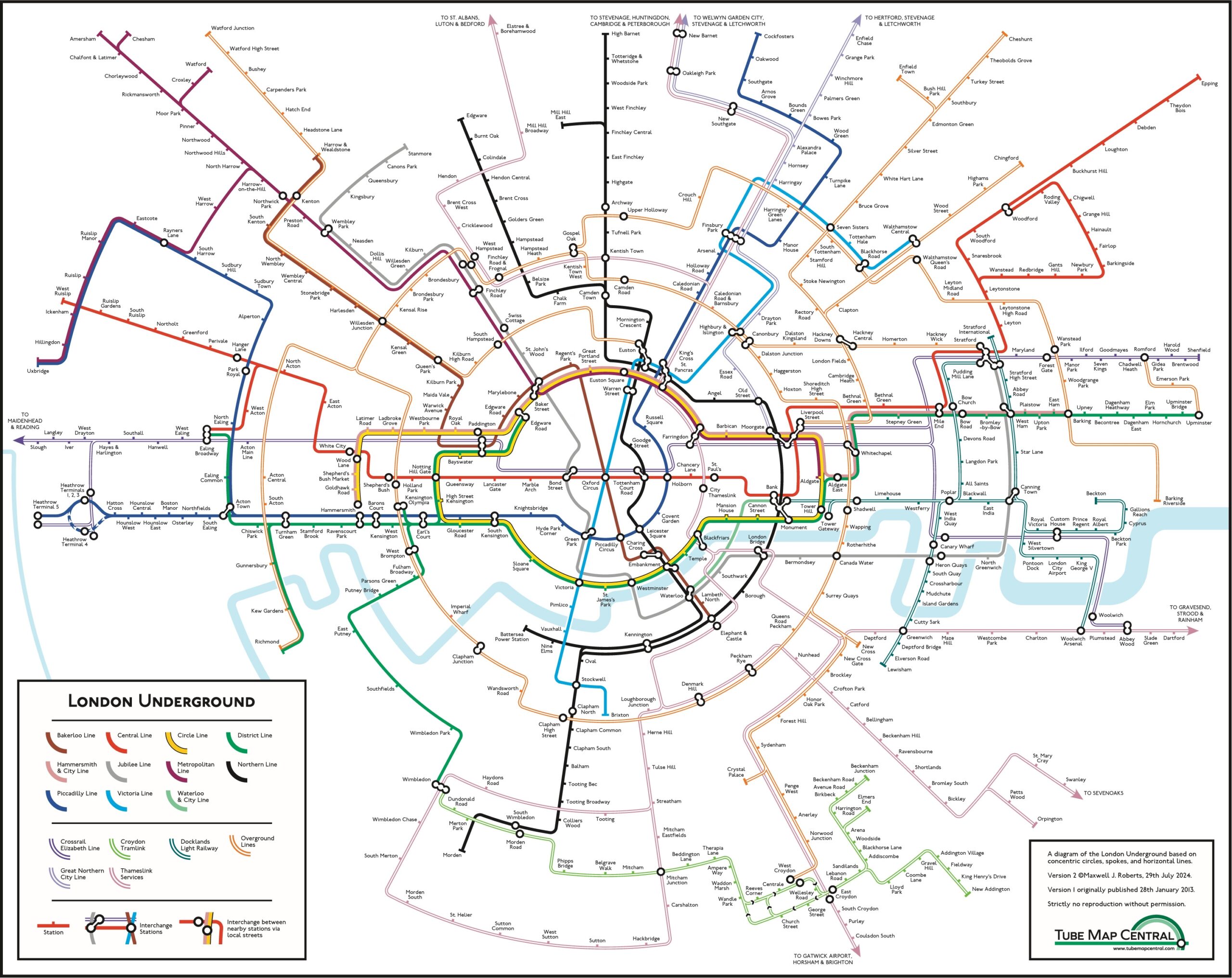 London Tube Station Map Printable