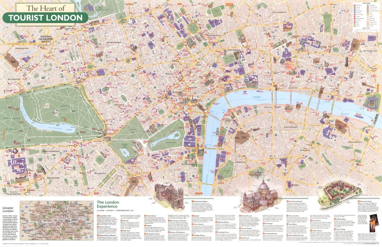 Tourist Map Of London Printable