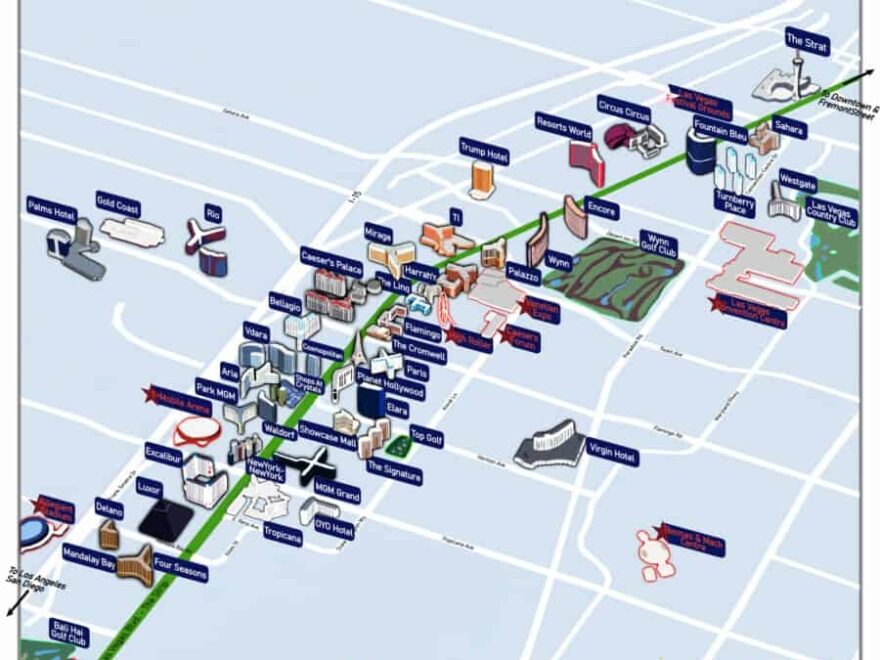 The Las Vegas Strip Map In 2025