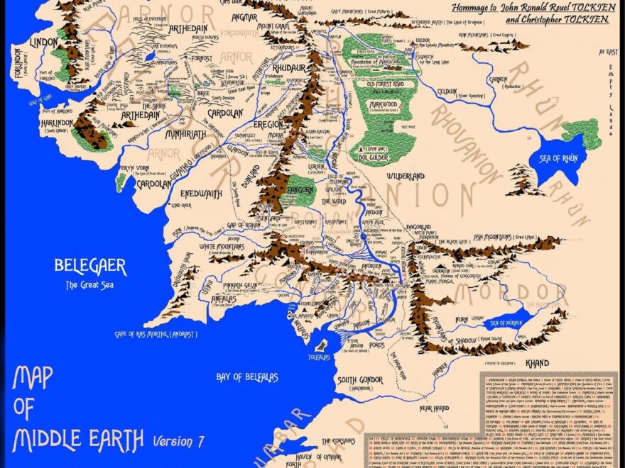 The Lord Of The Rings Maps Middle earth