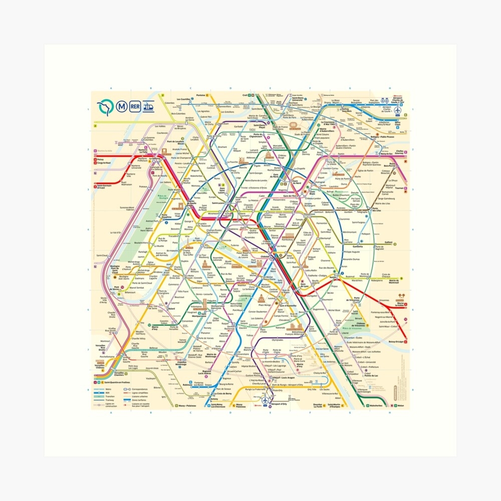 The New Paris Metro Map Poster For Sale By TeeterTotterTam Redbubble  The New Paris Metro Map Poster For Sale By TeeterTotterTam Redbubble