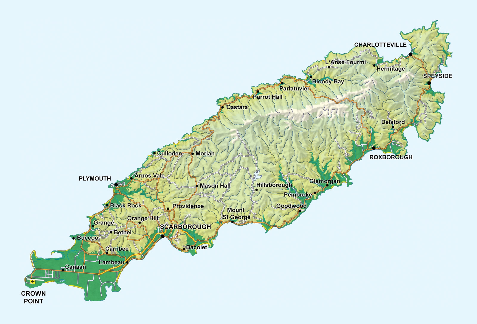 Tobago Location Map From The MyTobago Guide To Tobago