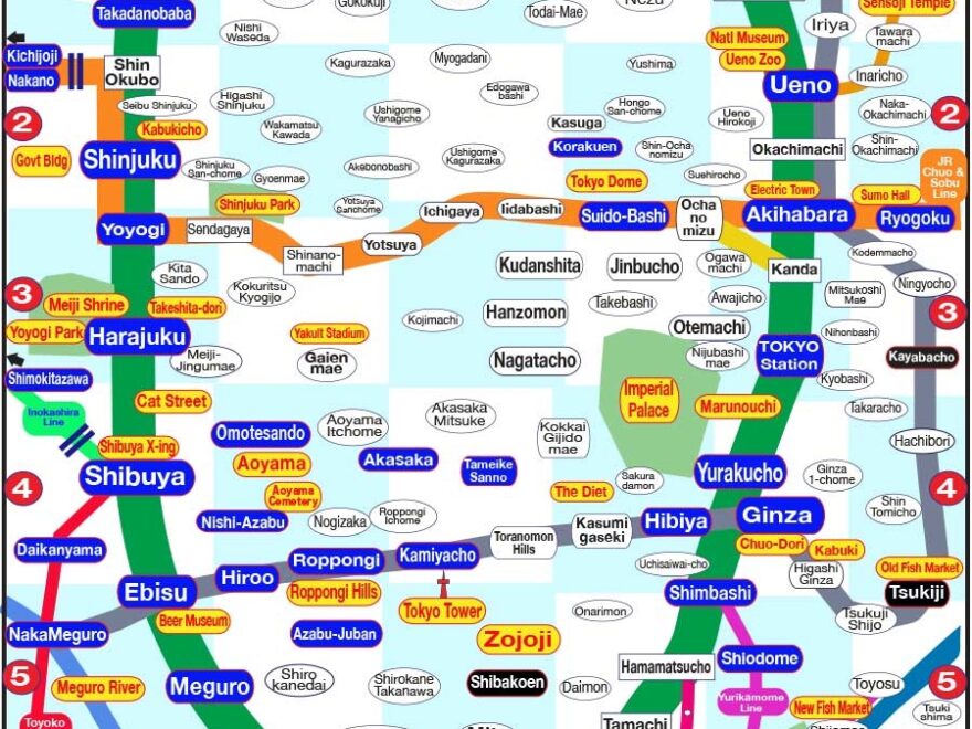 TOKYO POCKET GUIDE Tokyo Tourist Map In English With The Best Sightseeing Attractions