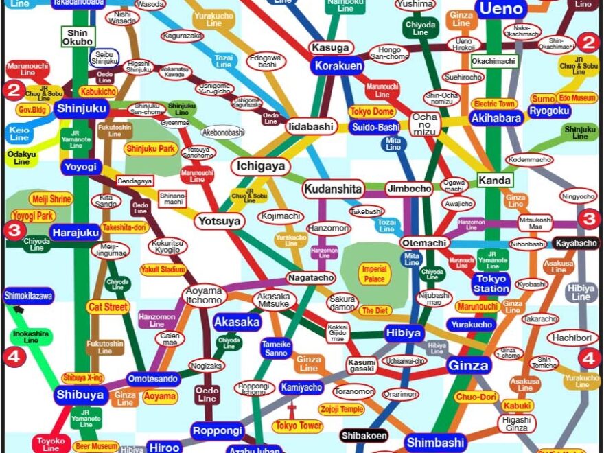 Tokyo Subway And Train Map For Tourists In English TOKYO POCKET GUIDE