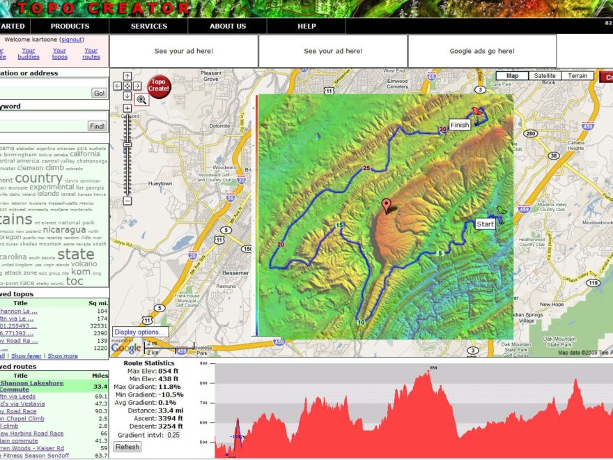 TopoCreator Create And Print Your Own Color Shaded relief Topographic Maps