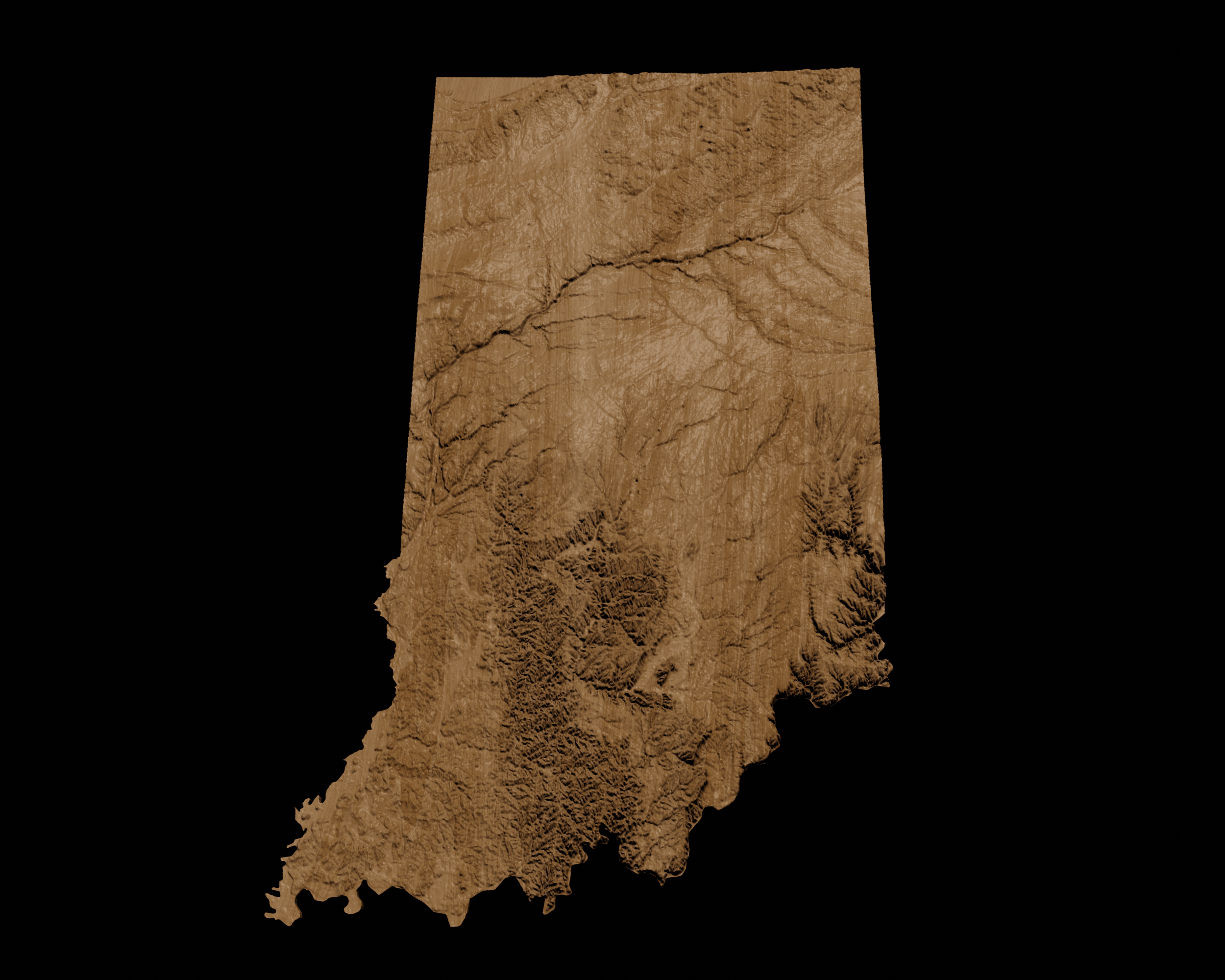3d Indianapolis Printable Map