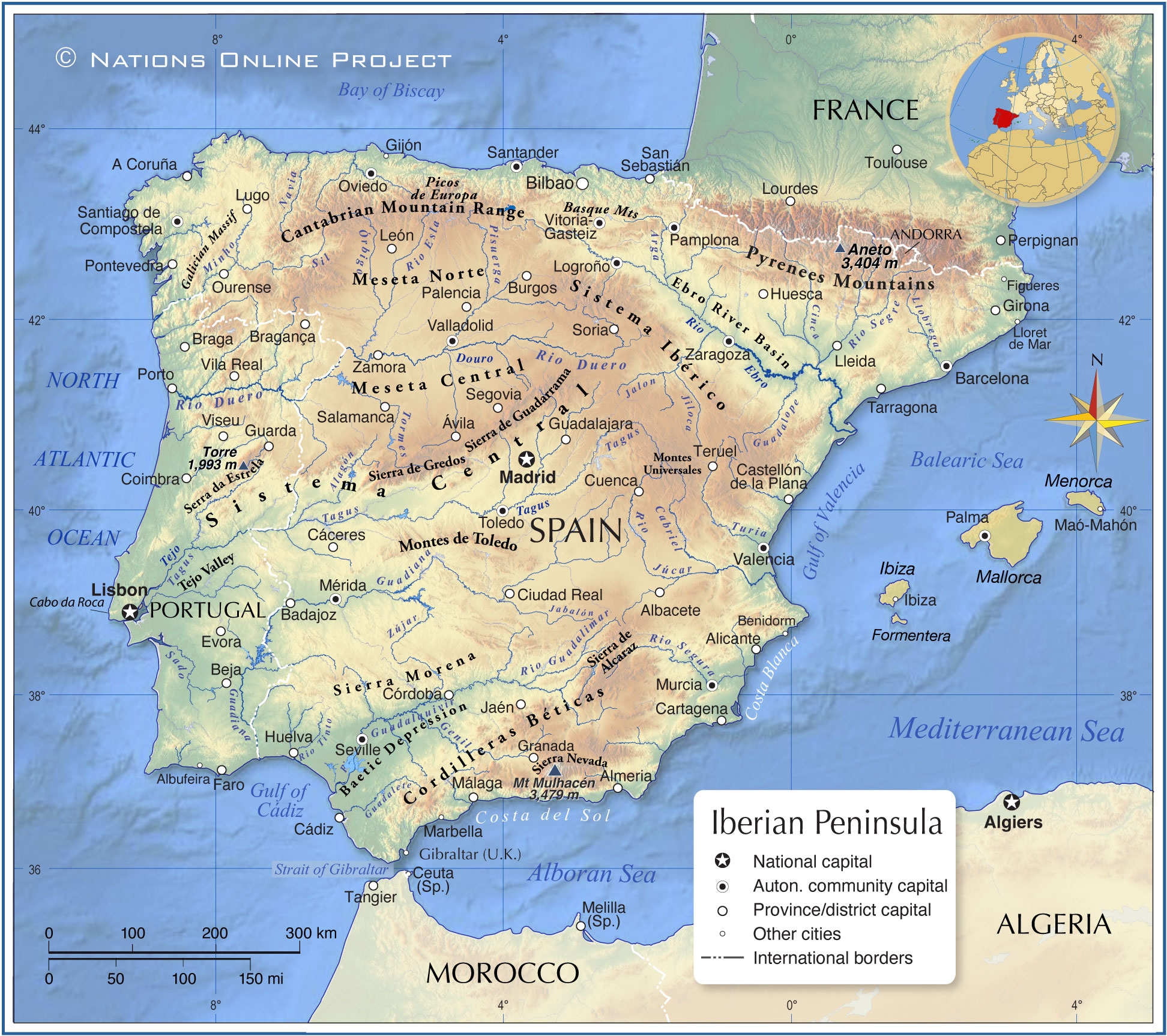 Iberian Peninsula Map Printable