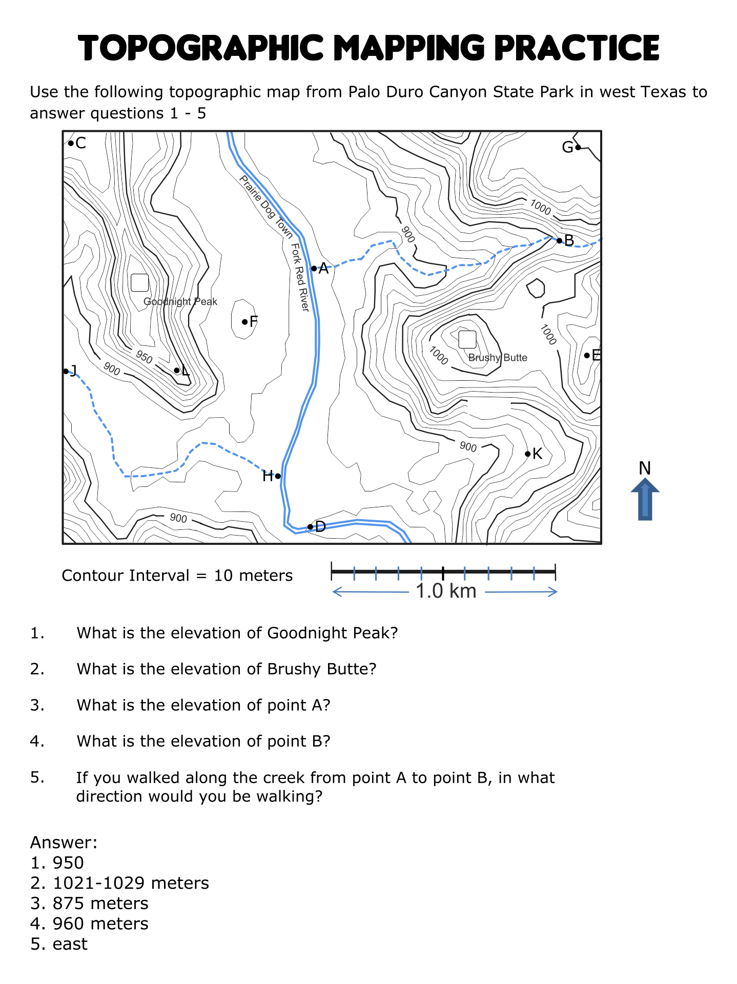 Printable Topographic Maps For Kids Printable Topographic Maps For Kids