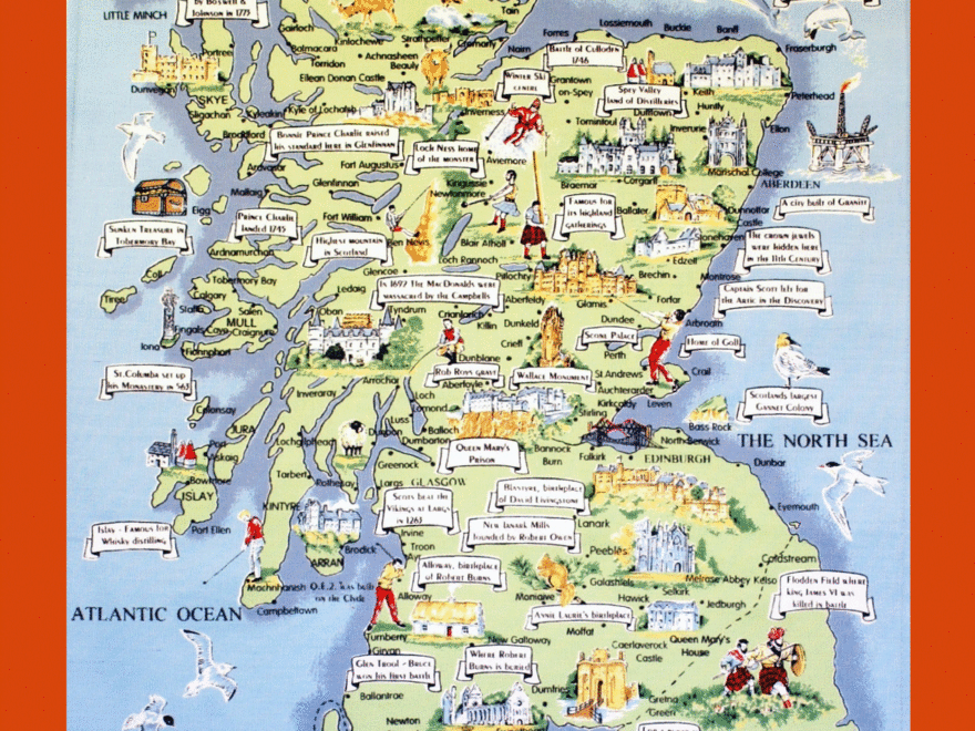 Tourist Illustrated Map Of Scotland Maps Of Scotland Maps Of United Kingdom Maps Of Europe GIF Map Maps Of The World In GIF Format Maps Of The Whole World