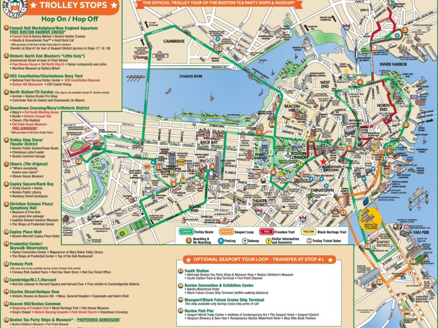 Tourist Map Of Downtown Boston Ontheworldmap