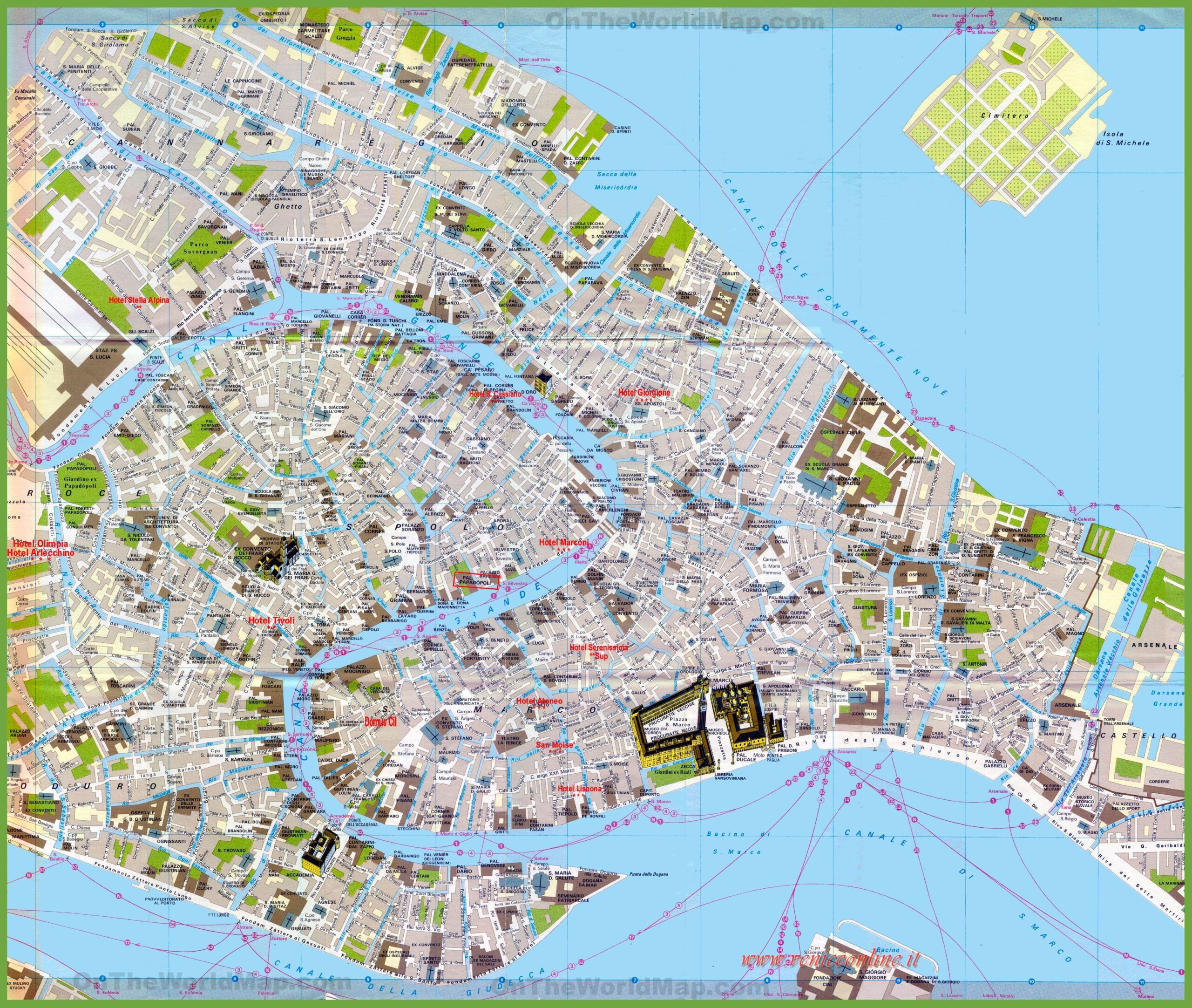 Printable Map Of Venice Italy