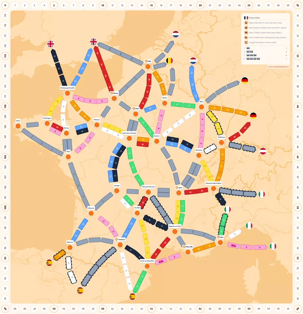 Train Board Generator Create Ticket To Ride Boards For Literally Anywhere On Earth BoardGameGeek