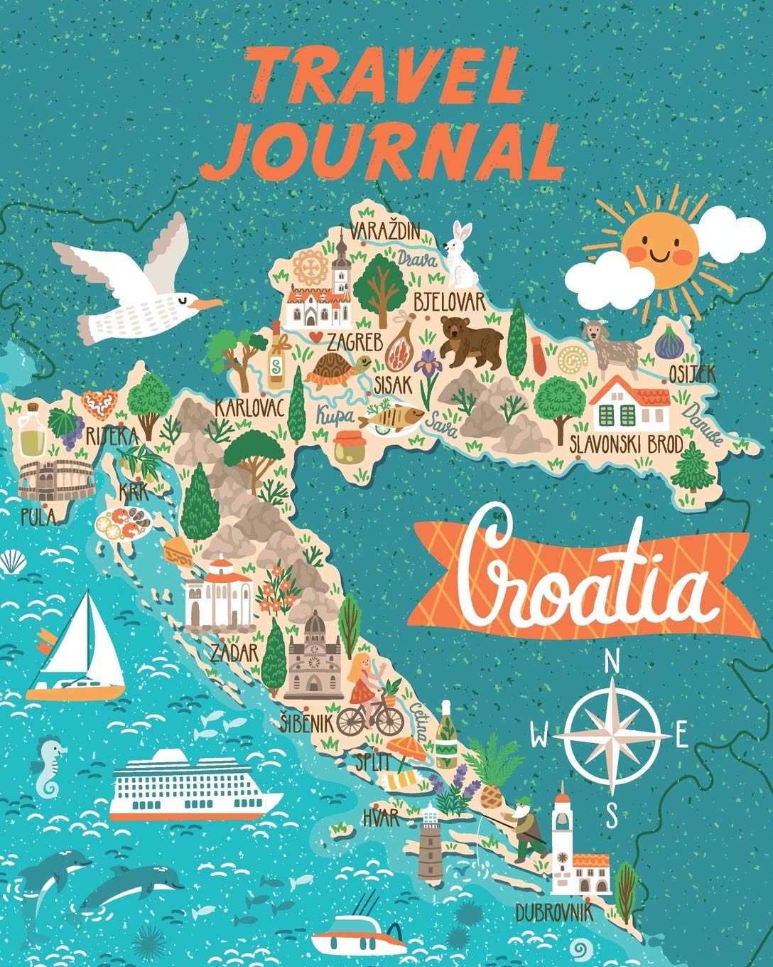 Travel Journal Kid s Travel Journal Map Of Croatia Simple Fun Holiday Activity Diary And Scrapbook To Write Draw And Stick In Croatia Map Vacation Notebook Adventure Log Journals Pomegranate 9781099099731 Amazon Books
