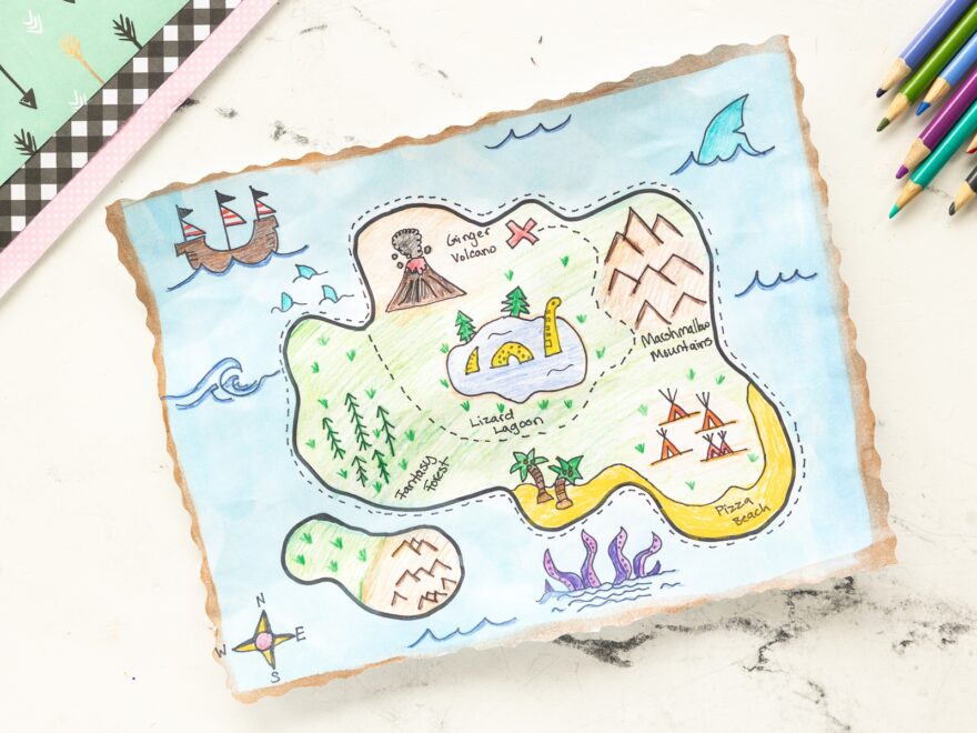 Treasure Map Doodle Craft Made To Be A Momma