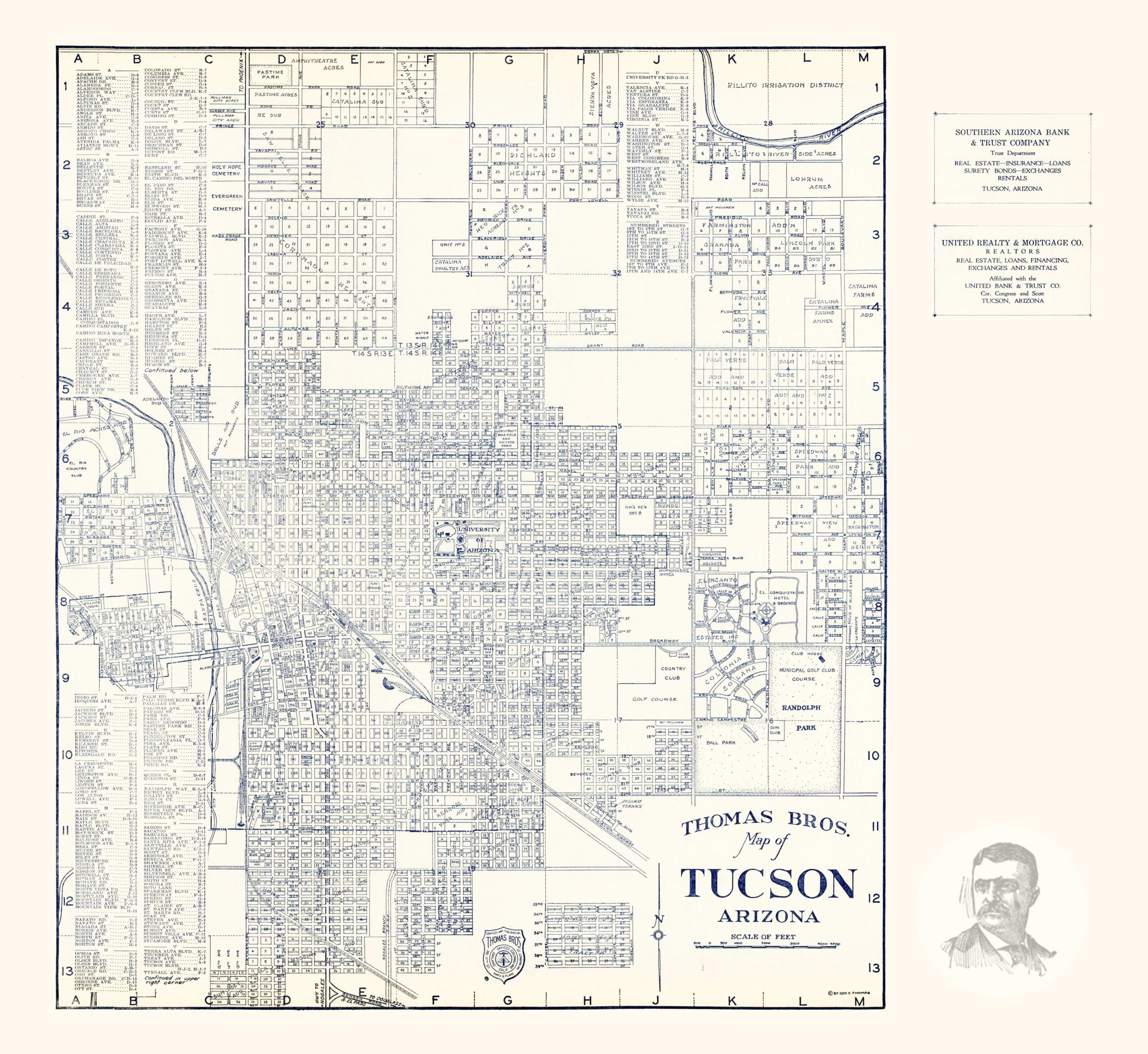 Printable Map Of Downtown Tucson Congress Street