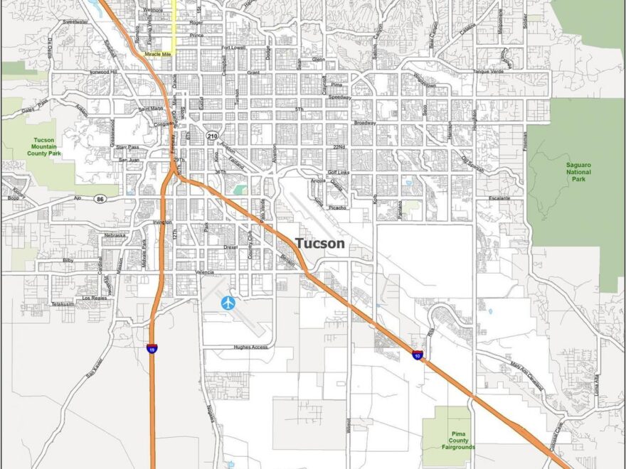 Tucson Arizona Map GIS Geography