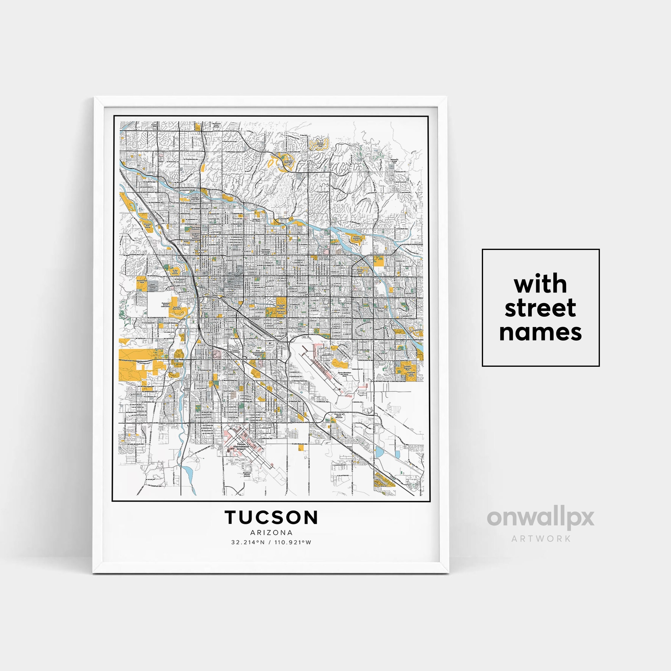 Printable Tucson Sreet Map