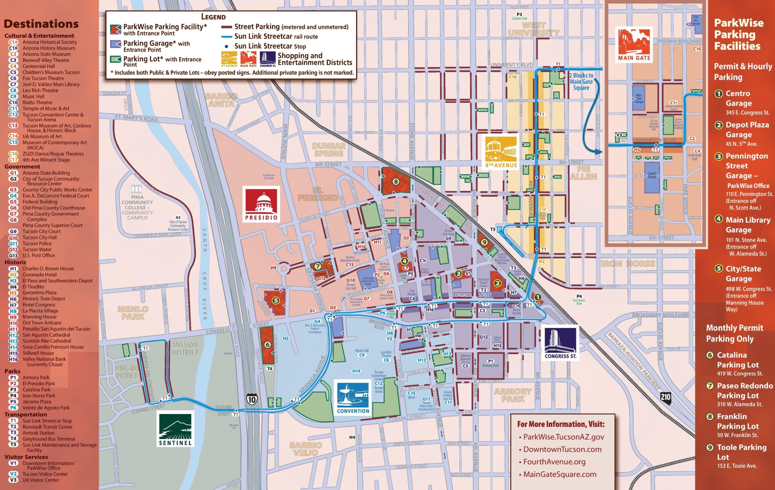 Free Printable Map Of South Tucson