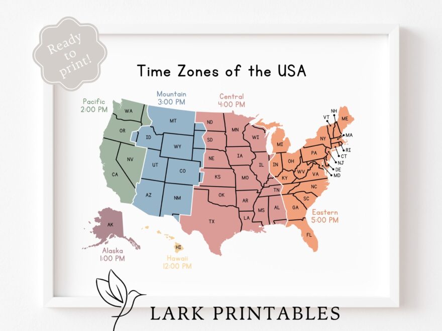 U S A Time Zones Map 1883 Nan 1883 Map Of The United States Worksheets Library