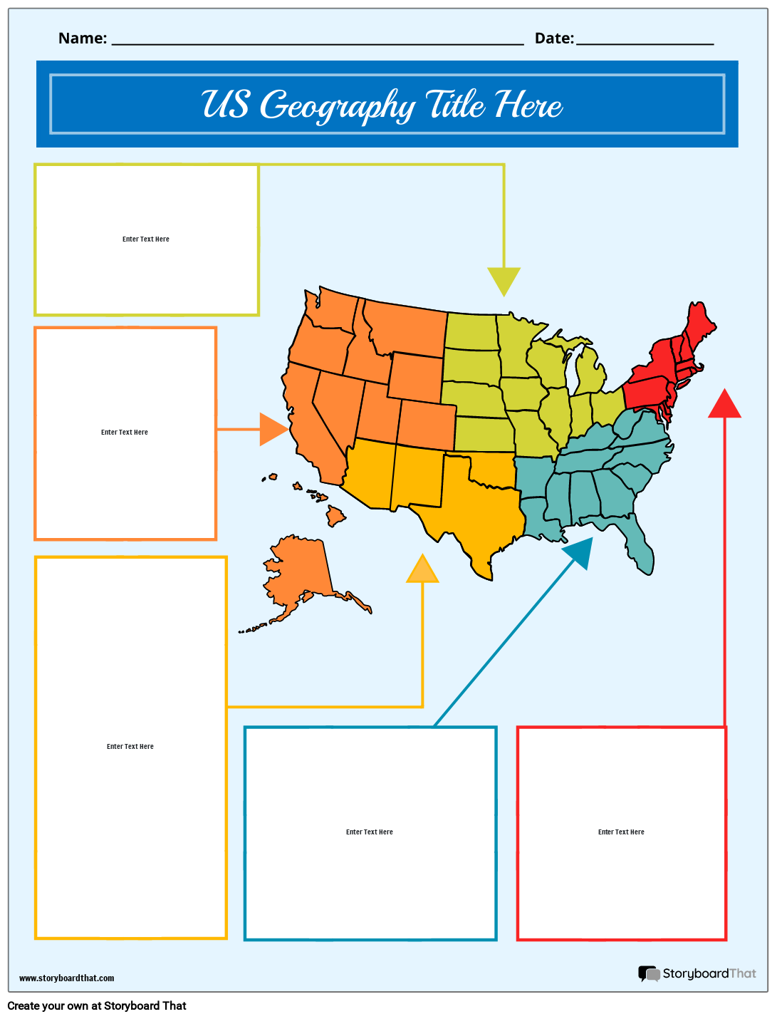 U S Geography Worksheets Storyboard That For Educators