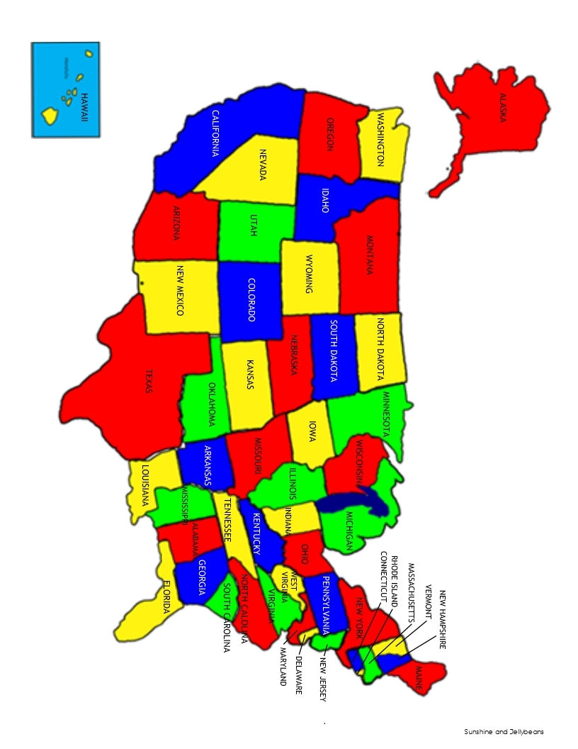 Printable Us Map With States And Capitals