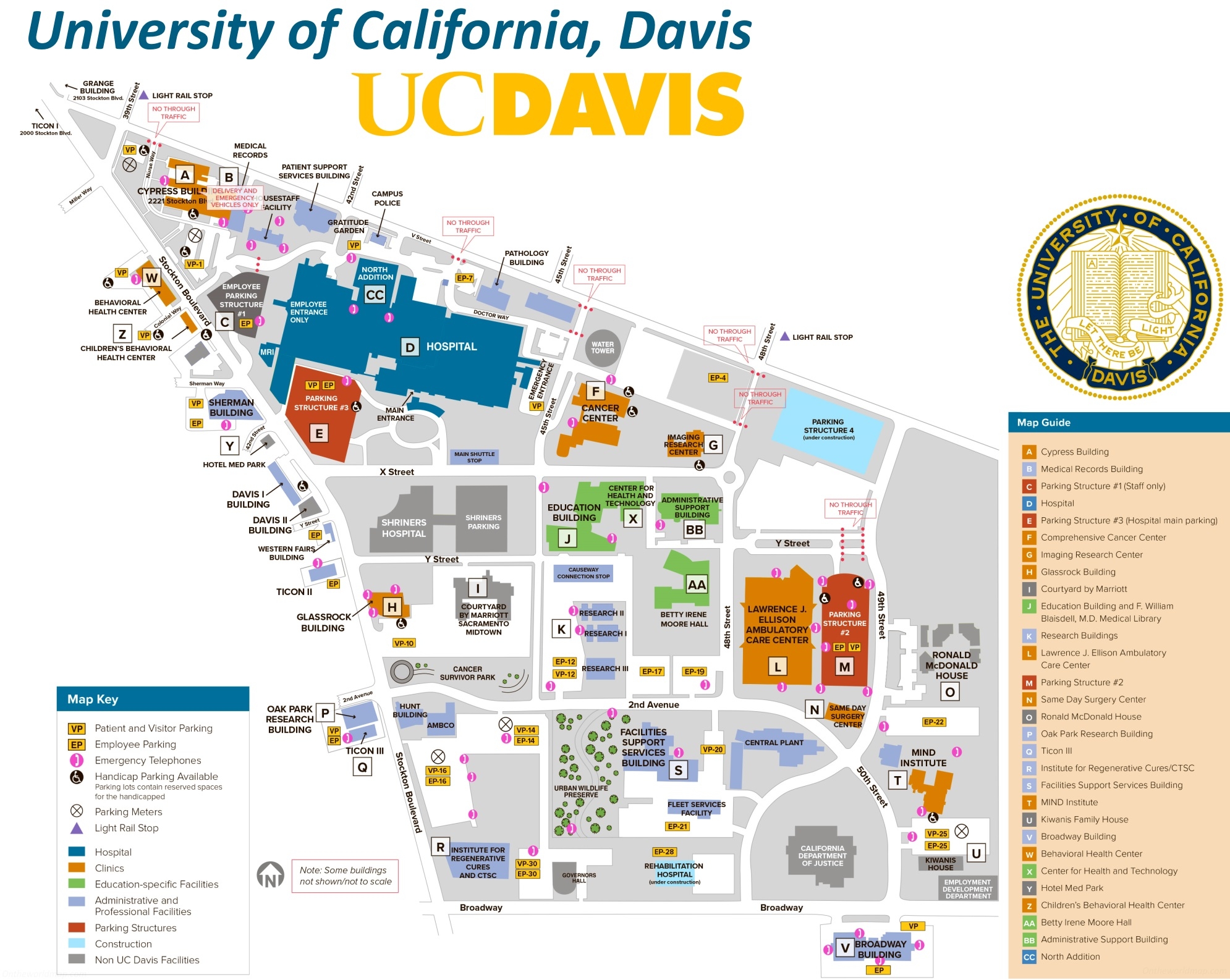 UC Davis Campus Map University Of California Davis UCD Ontheworldmap