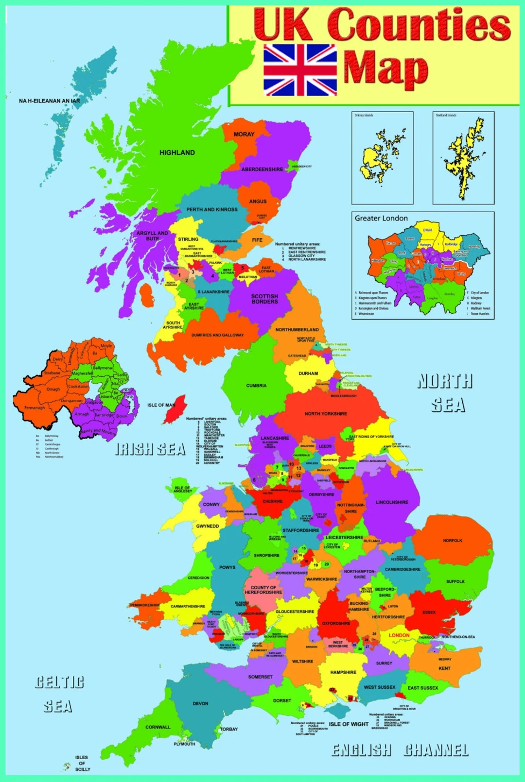 England Map For Kids Printable