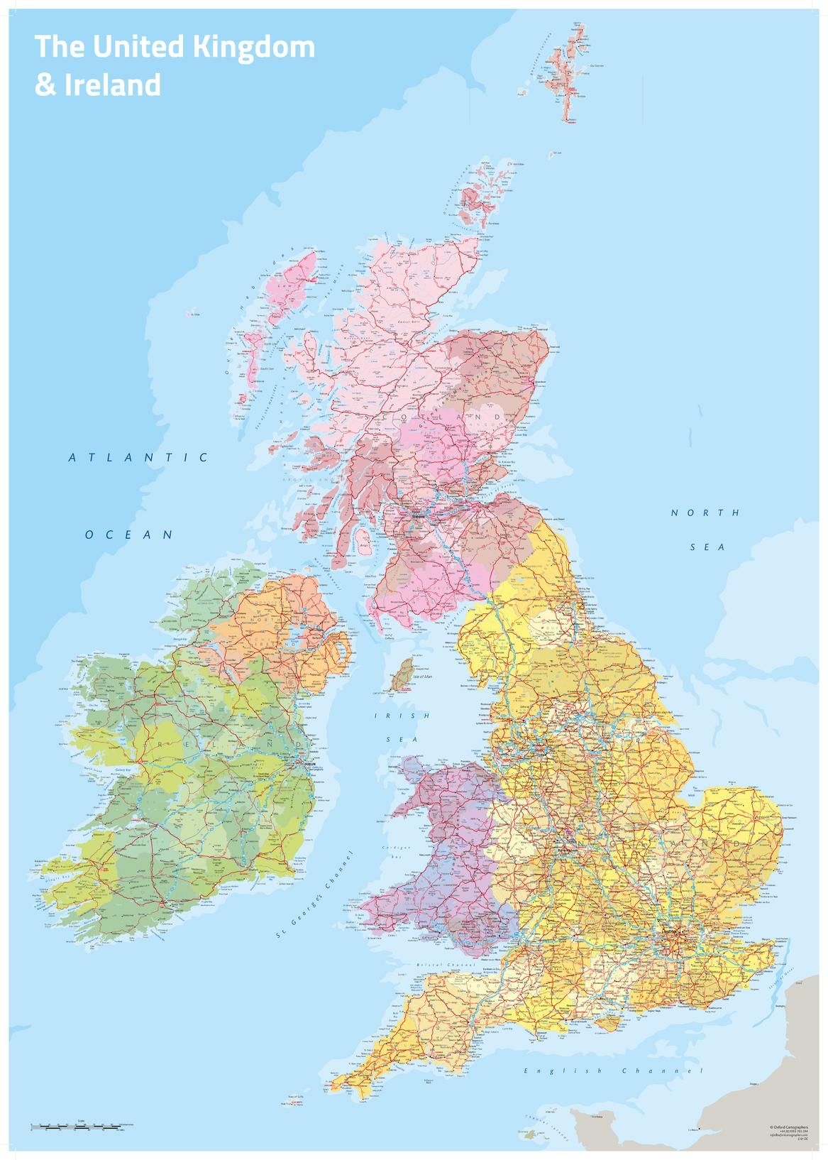UK Ireland Political Map Stanfords UK Ireland Political Map Stanfords