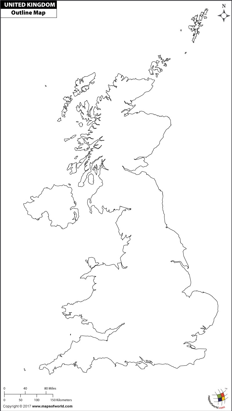 UK Map Outline Blank Map Of UK