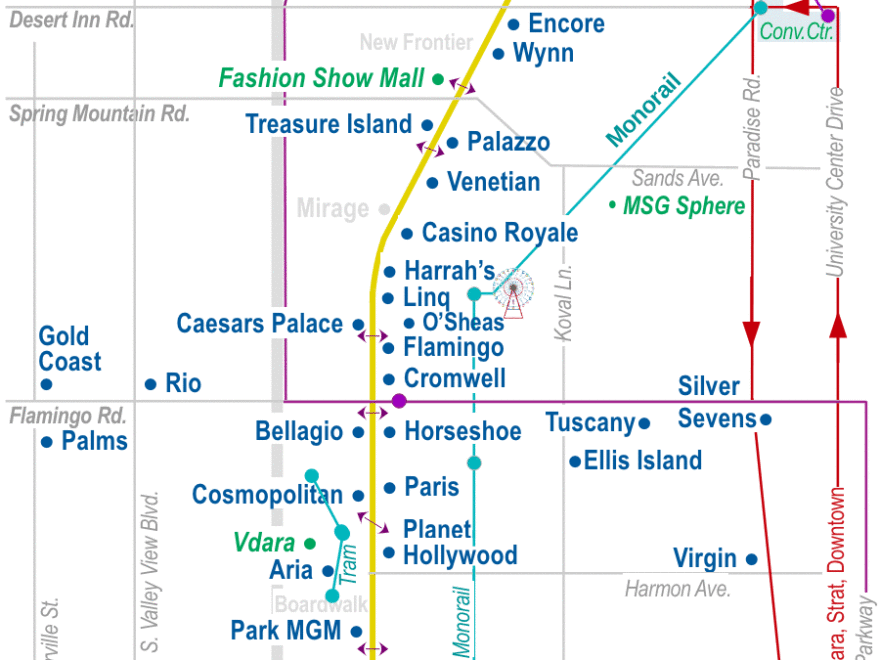 Ultimate Map Of The Las Vegas Strip The Most Complete And Current