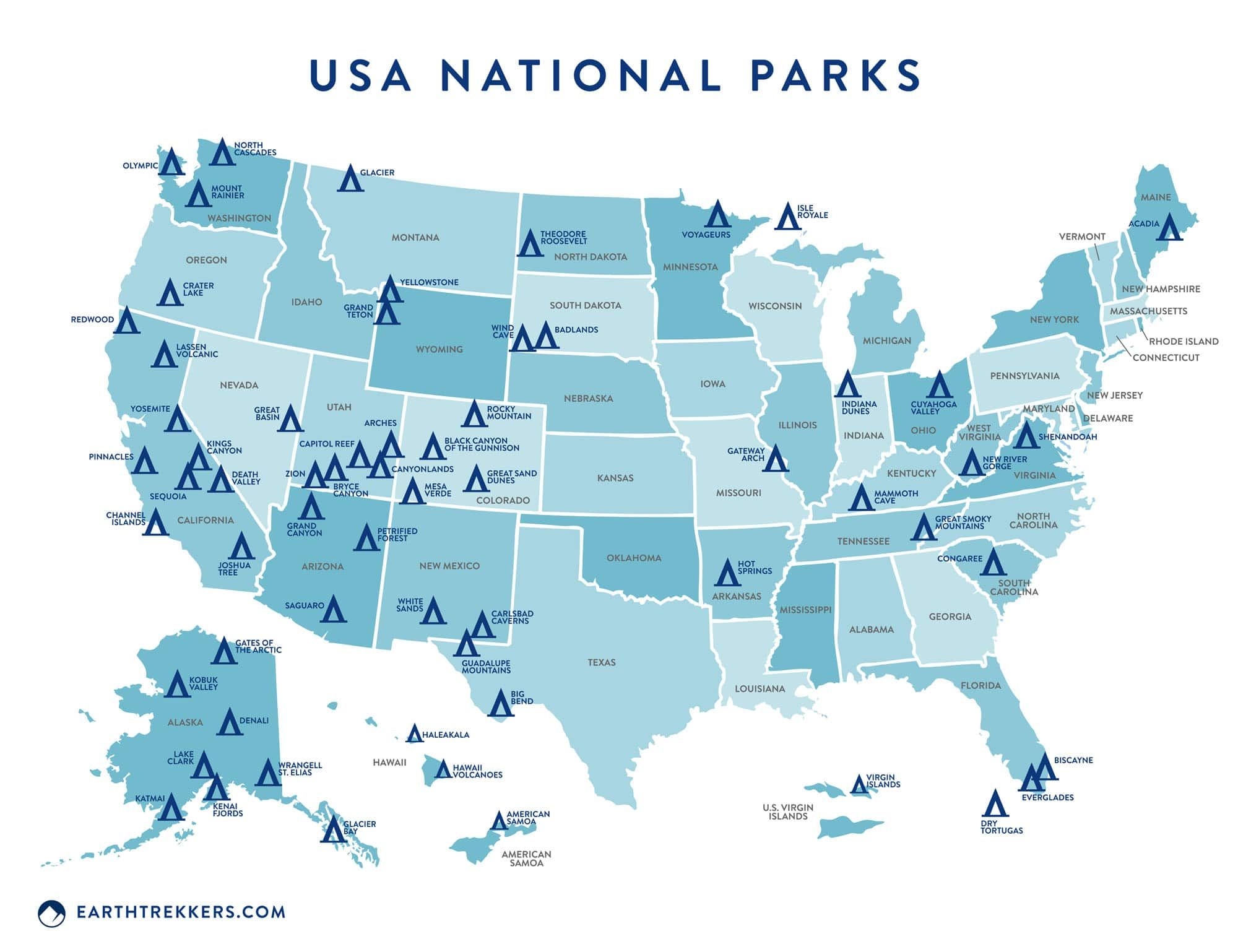 Ultimate US National Parks List For 2025 Printable Checklist 