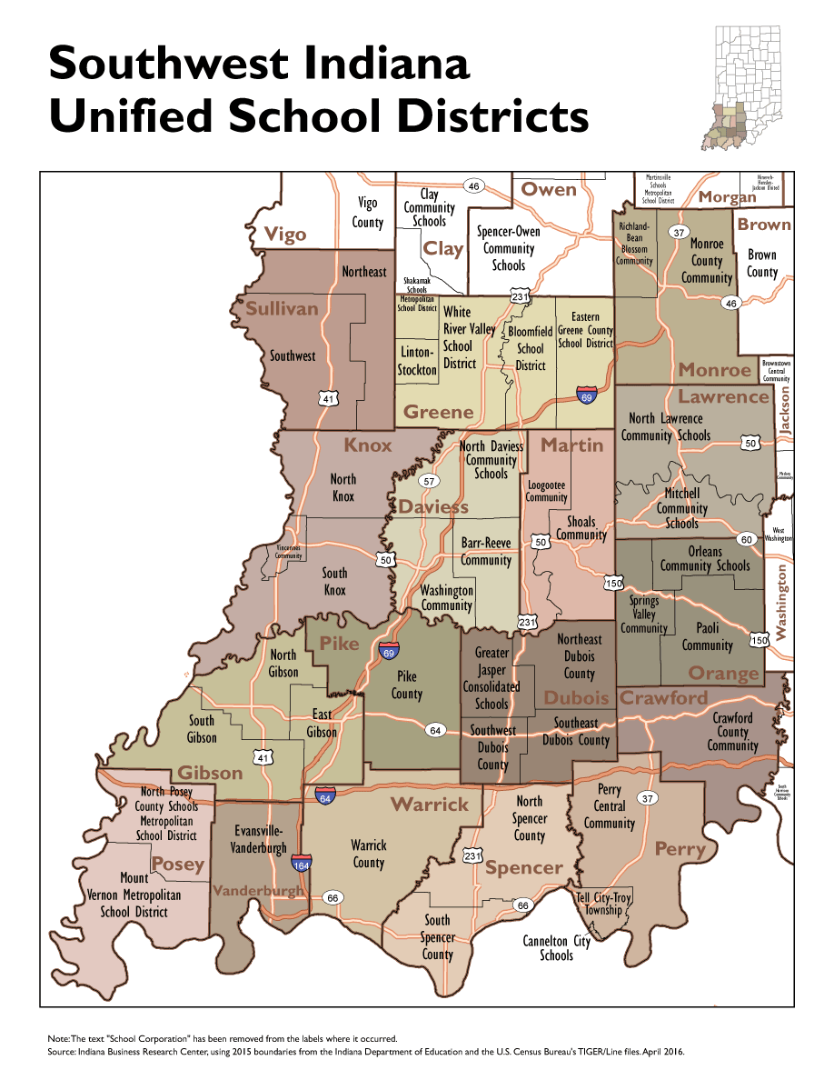 Printable Map Of Southern Indiana