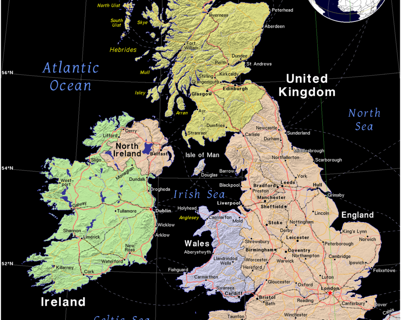 United Kingdom And Ireland Public Domain Maps By PAT The Free Open Source Portable Atlas