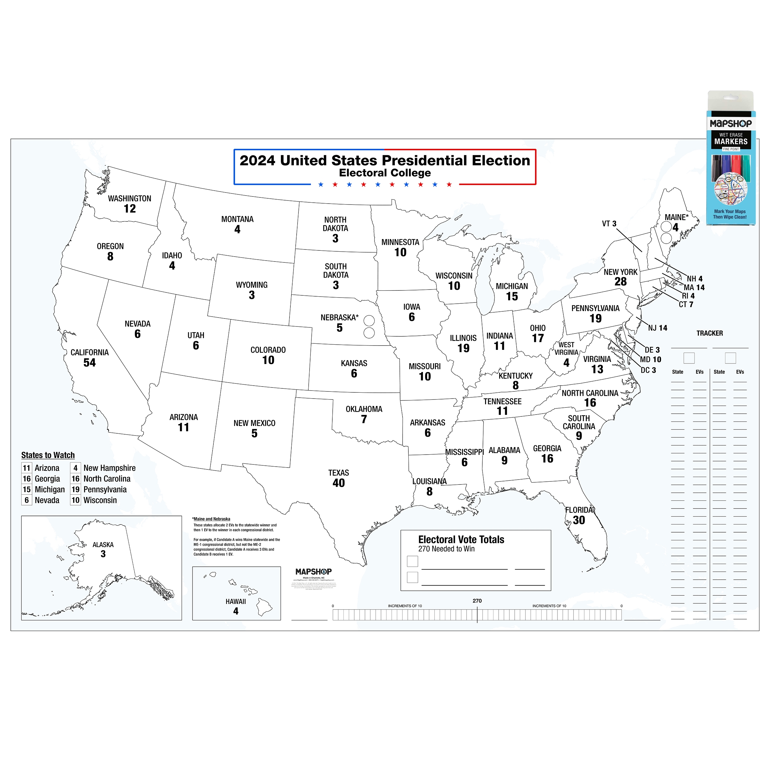 2025 Electoral College Map Printable