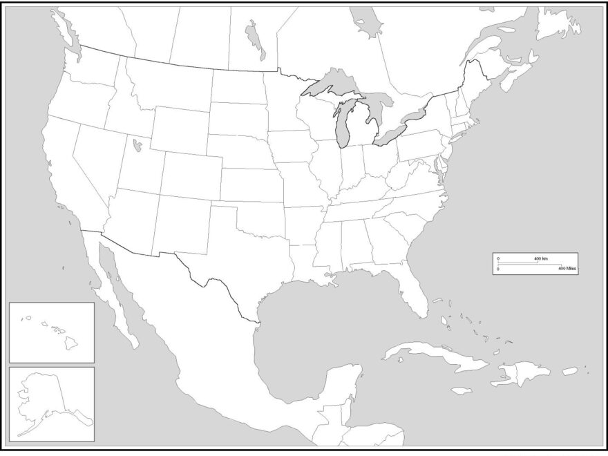 United States Blank Map