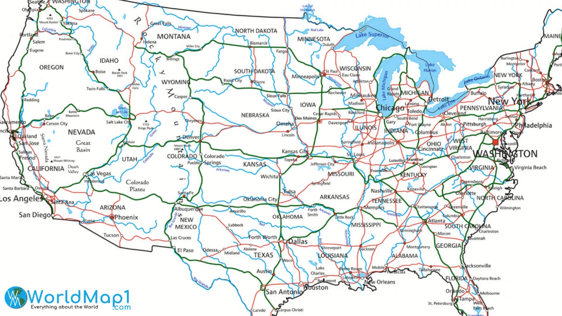 United States Earth Map And Satellite Images