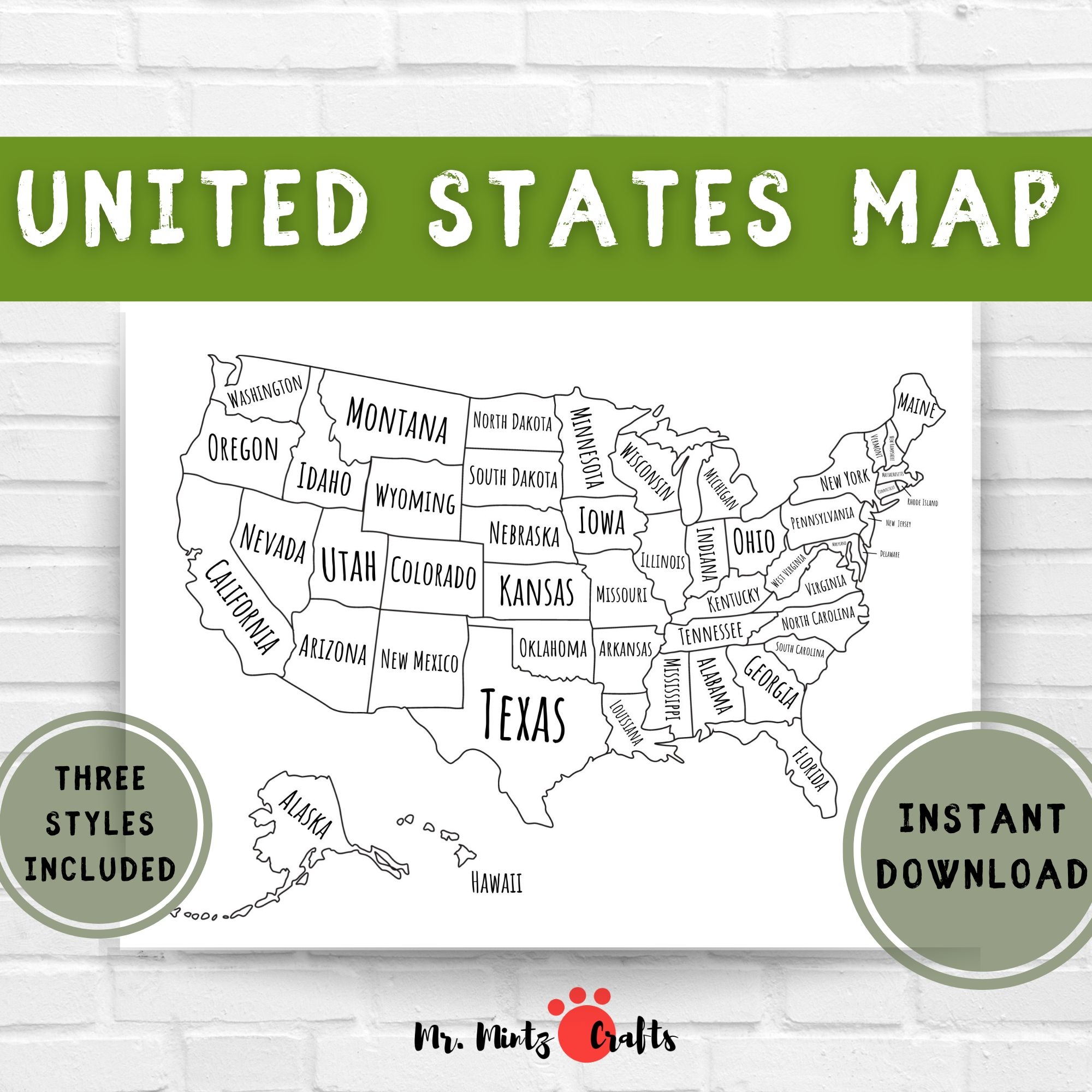 Map Of Usa Coloring Pages Printable