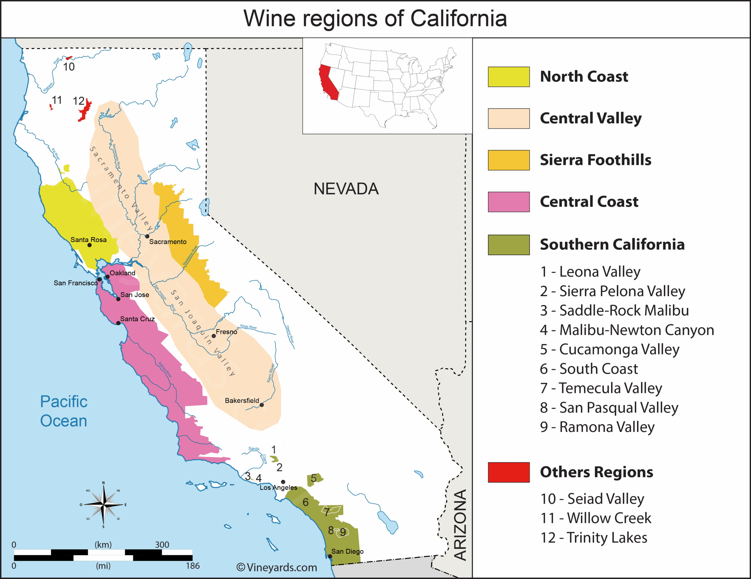 Lodi Wine Map Printable