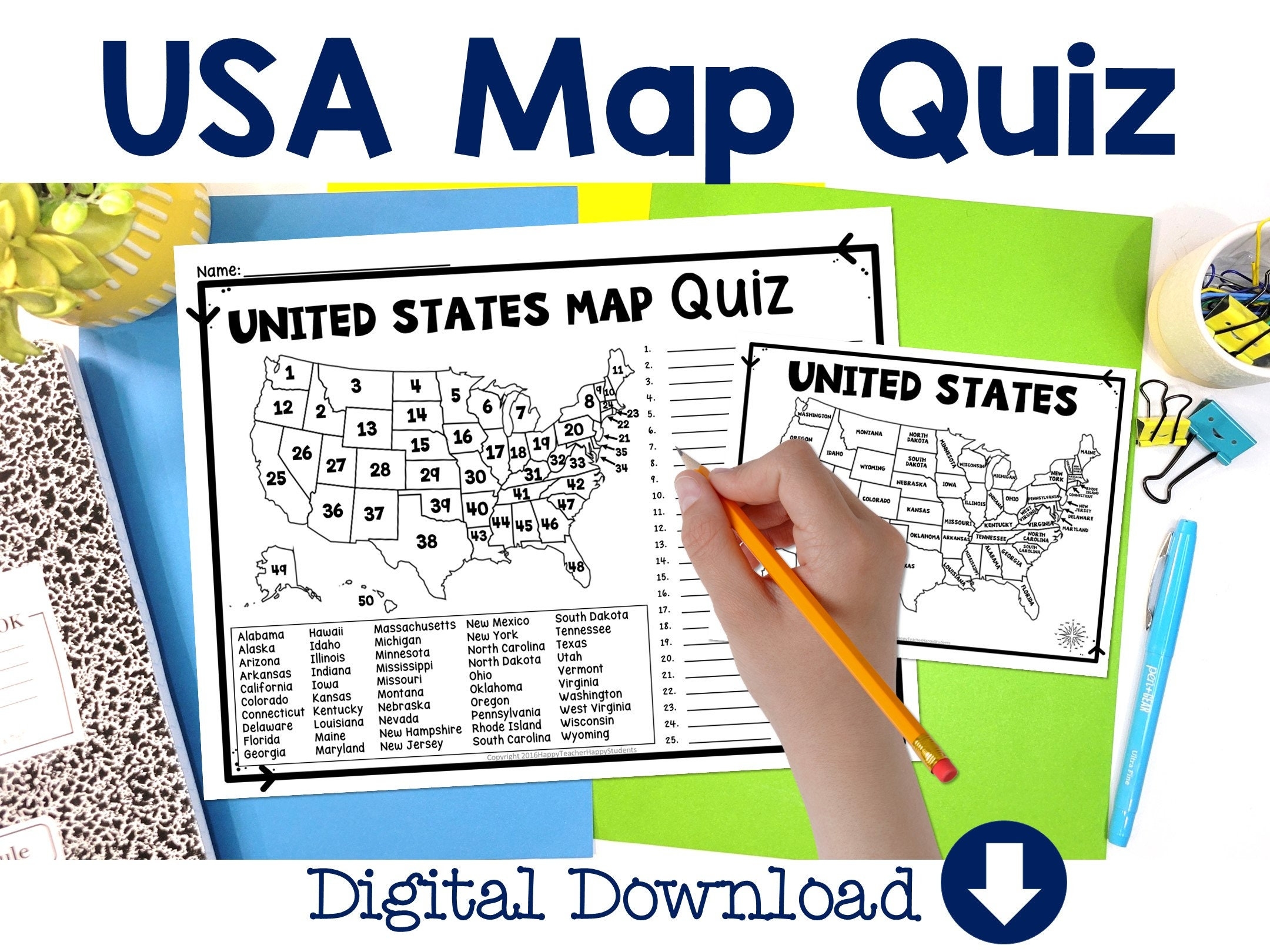 United States Map Quiz Worksheet USA Map Test W Practice Sheet Worksheets Library
